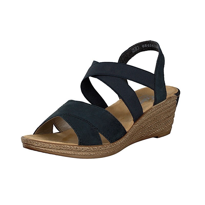 Sandalias Cunha Rieker 62412-15 Para Mulher - Azuis